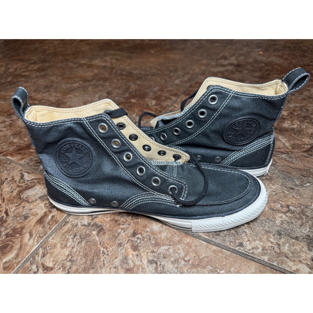 Converse Chuck Taylor All Star High Top Black Canvas Moc Toe Mens 7.5 Sneaker
